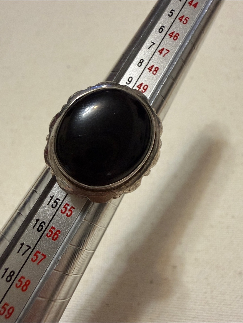 Gorgeous Sterling Silver 925 Black Onyx Oval Ring Size 6 - Picture 6 of 14